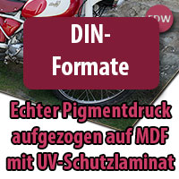 Pigmentdrucke auf MDF im DIN-Format