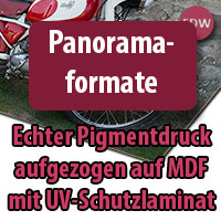 Pigmentdrucke auf MDF im Panoramaformat
