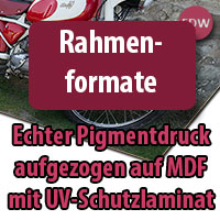 Pigmentdrucke auf MDF im Rahmenformat