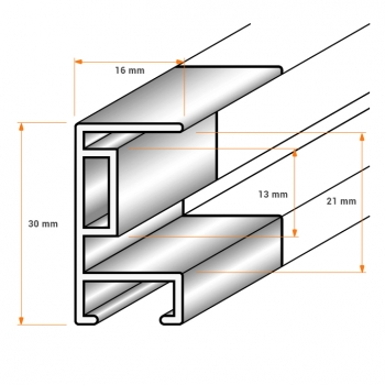 Profil 16 - 29,7 cm (A4)