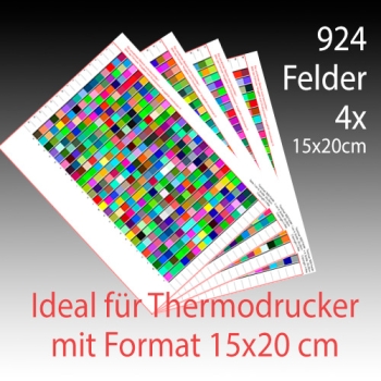 Druckerkalibrierung mit 924 Messfeldern für Thermodrucker 15x20cm