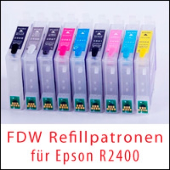 FDW Refill Patronen für Epson R2400 mit Autoreset Chip