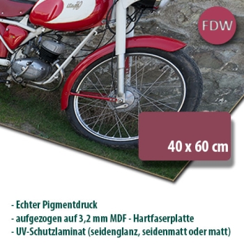 Pigmentdruck auf MDF im Format 40x60 cm